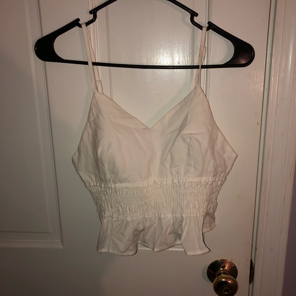 white crop top